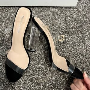 Pretty little thing clear strap heels